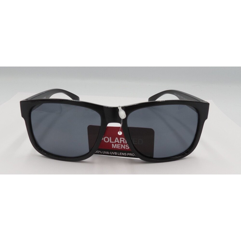 HENRY Men's Black Polarized Square Sunglasses 100% UVA-UVB Protection - Picture 2 of 4